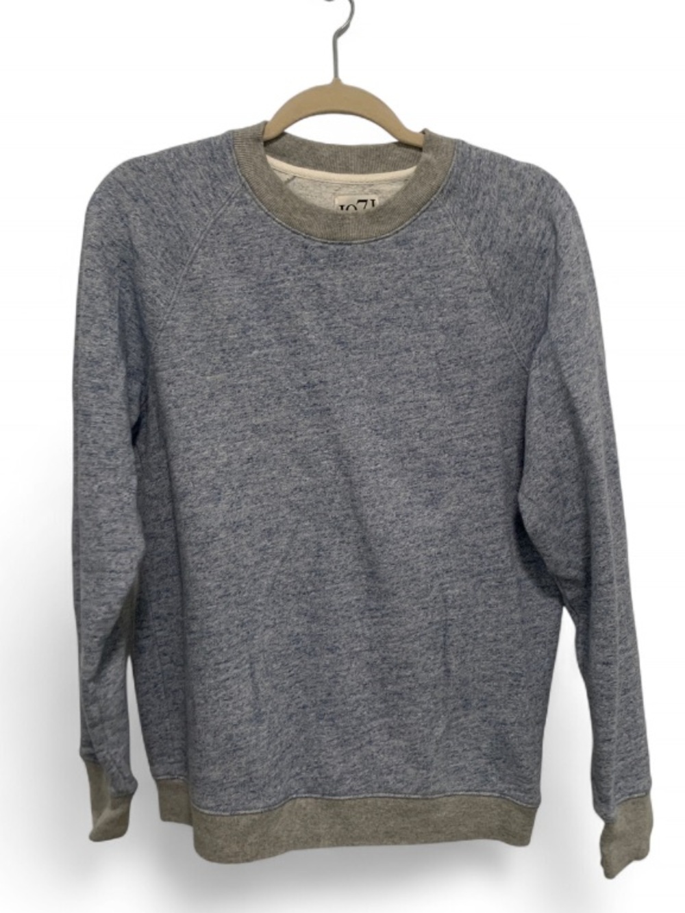 Reiss 1971 Light Heathered Blue Gray Trim Crewneck Men's Sweatshirt